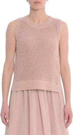 Herno Rondgebreide trui - Dames - Ronde hals truien - Roze - L - Truien & Vesten