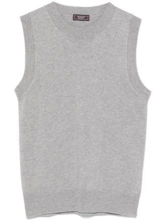 PESERICO Top met metallic-effect - Grijs