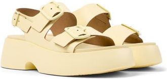 Camper Tasha Platform Sandal in Light/Pastel Yellow at Nordstrom, Size 37