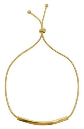 Adornia White Rhodium Plated Bar Station Slide Bracelet in Yellow at Nordstrom Rack