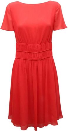 Armani Elegante Jurk met Ritssluiting - Dames - Korte kleedjes - Rood - S - Kleedjes