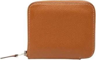 Herm&egrave;s Pre-owned Wallets, female, Brown, Size: ONE SIZE Pre-owned Small Zip Around Wallet