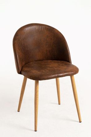 Regalos Miguel Sillas Comedor - Silla Vint Polipiel - Marr&oacute;n Vintage