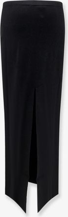 Hev&ograve; Womens Long Skirt, Viscose Blend Black