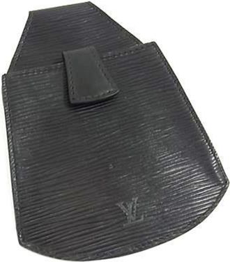 Louis Vuitton Black Noir Epi Leather Pouch Sling Bag (Pre-Owned)