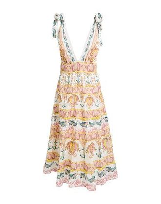 Farm Rio MARITIME MAGIC OFF-WHITE MIDI DRESS