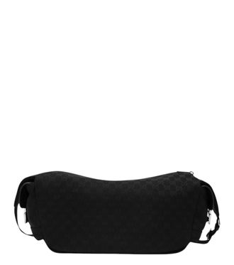 Gucci Black GG Logo Large Crossbody Bag