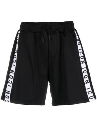 Dsquared2 Shorts con iconico motivo a righe - Nero
