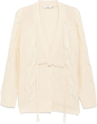 B+ab Cardigan con scollo a V - Bianco