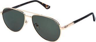 Police SPLR77 NEW CROSSROADS 6 300Y Mens Sunglasses Gold Size 59
