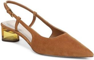 Franco Sarto Amelie Slingback Pointed Toe Pump in Saddle at Nordstrom, Size 9.5