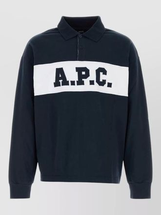 A.P.C. cotton oversize alexis polo long sleeves