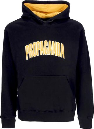 PROPAGANDA Zwarte College Hoodie Sweatshirt met lange mouwen - Heren - Hoodies - Zwart - XS - Katoen - Hoodies & sweatvesten