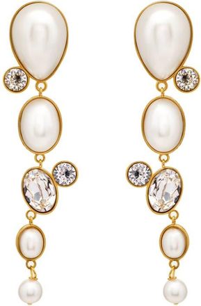 Oscar De La Renta Faux Pearl & Stone Drop Earrings at Nordstrom