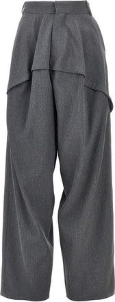 Loewe Wide leg panneled wool pants Woman 36
