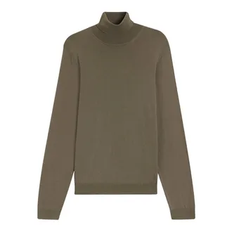 HUGO BOSS Truien & Vesten, Heren, Groen, XL, Wol, Wol trui met coltrui