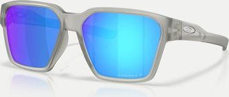 Oakley Briza - Occhiali da sole polarizzati squadrati grigio inchiostro opaco con lenti a specchio blu