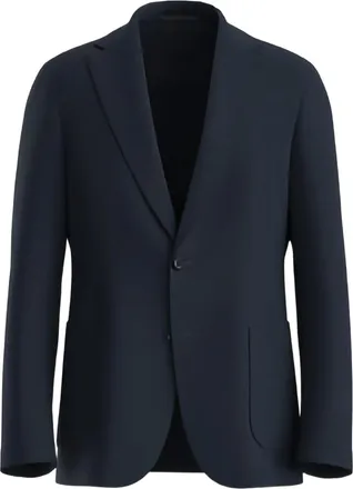 HUGO BOSS Tailored Blue Blazer with Notch Lapels and Modern Silhouette