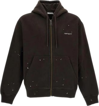 Carhartt Work in Progress Painter Hoodie - Heren - Vesten met rits - Bruin - L - Katoen - Hoodies & sweatvesten