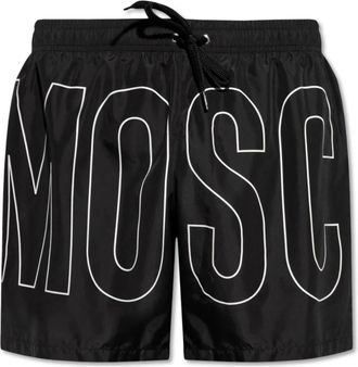Moschino Beachwear, male, Black, Size: XL Swim shorts