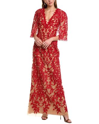 Marchesa Soho Embroidered Gown