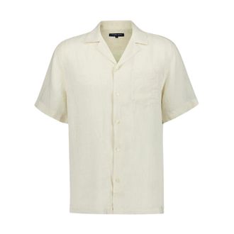 Frescobol Carioca Angelo Linen Shirt - male - Frescobol Carioca - Short Sleeve Shirts - Yellow - XL - Shirts