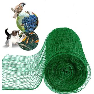 Trade Shop Trade Shop Traesio - Set 2pz Rete In Polietilene Anti Animali Maglia 1.5x10mt Verde Protezione Piante Orto 134614