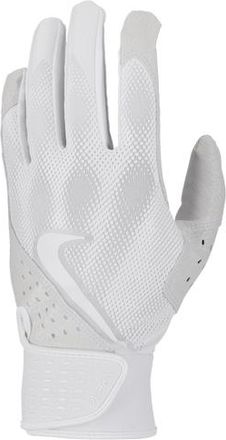 Nike Mens Alpha Batting Gloves - White/White/White Size M
