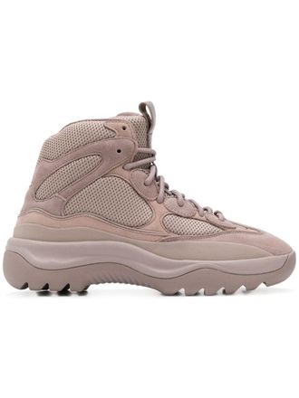 Yeezy by Kanye West ankle lace-up sneakers - unisex - Suede/Rubber/Polyester/Polyester - 8 - Neutrals