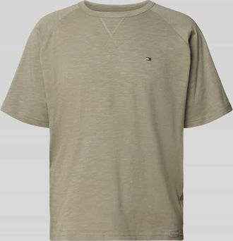 Tommy Hilfiger Relaxed Fit T-Shirt aus reiner Baumwolle in Khaki, Gr&ouml;&szlig;e M