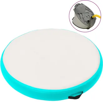vidaXL Esterilla Inflable De Gimnasia Y Bomba Pvc Verde 100x100x15 Cm Vidaxl