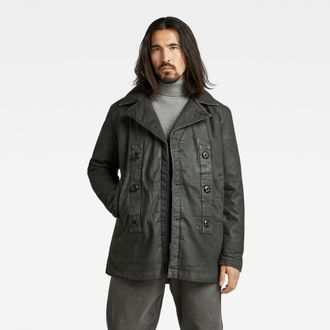 G-Star Mens G-Star RAW Denim Peacoat - Grey Cotton - Size Small
