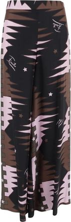 Pucci Zijden broek met Valdimontone print - Dames - Wijde Broeken - Veelkleurig - S - Broeken