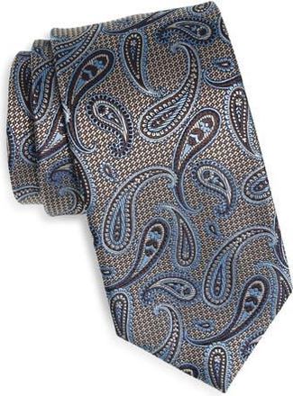 David Donahue Paisley Silk Tie in Chocolate at Nordstrom Rack