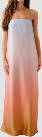 Sablyn Arden Strapless Ombre Maxi Dress In Melon