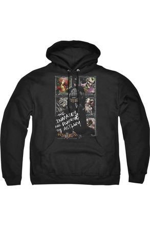 Gildan Batman Arkham Asylum Running The Asylum Adult Pull Over Hoodie / Hooded Sweatshirt