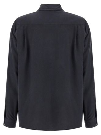 Max Mara Washed Silk Canvas Shirt - Black