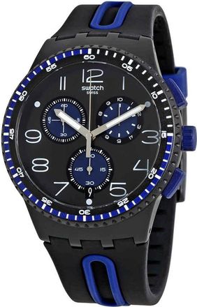 Swatch Kaicco Chronograph Black Dial Mens Watch SUSB406