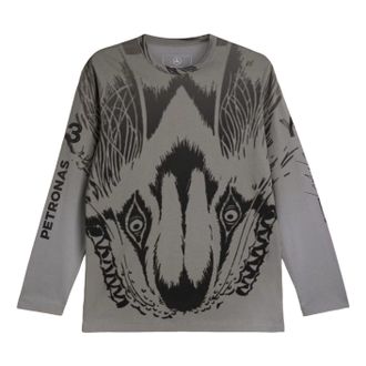 adidas Y-3 Mercedes Wolf Graphic Long Sleeve T-Shirt Black KS7830