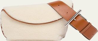 Alexander McQueen T-Bar Sling Shearling Shoulder Bag