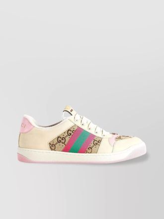 Gucci gg canvas crystal-embellished leather sneakers