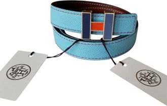 Herm&egrave;s 24mm Reversible Belt with Tri-Colour H Buckle - Size 70