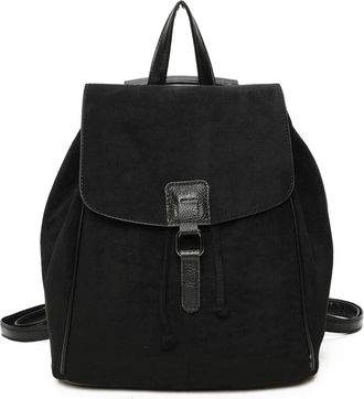 Generic Vegan Leather ladies | Mens Backpack Suede effect : Fashion Crossbody Bag, Sustainable Style Unisex (Black)