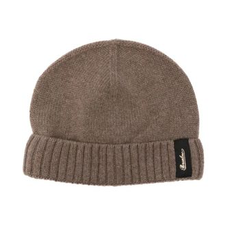 Borsalino Kasjmier Gebreide Grijze Hoed - Dames - Hoeden - Bruin - ONE Size - Kasjmier - Accessoires