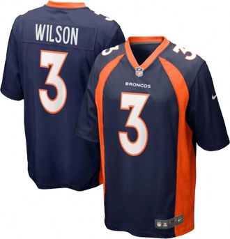 Nike Mens Nfl Wilson Broncos On Field Jersey In Navy