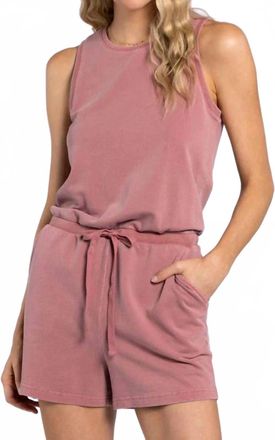 Thread & Supply Joey Sleeveless Romper In Slate Rose