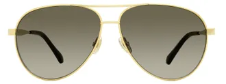 Jimmy Choo London Jimena Glitter-Embellished Pilot Sunglasses - Gold