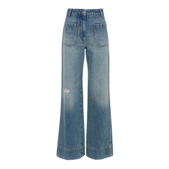 Victoria Beckham Jeans, Dames, Blauw, W28 L34, Katoen, Alina Jean