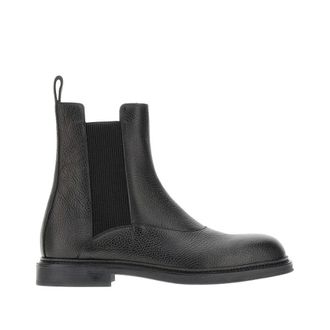 Emporio Armani Stivaletti Chelsea in pelle granata - - Shoes - Uomo - Nero - 42 EU