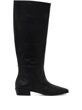 Copenhagen pointed-toe knee-high boots - Black